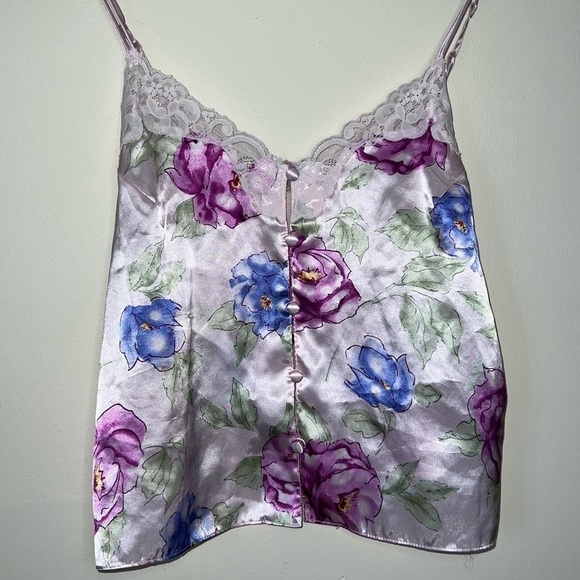 Valerie Stevens Two Piece Floral Cami Sleep Set Lingerie Size Medium - Picture 6 of 14